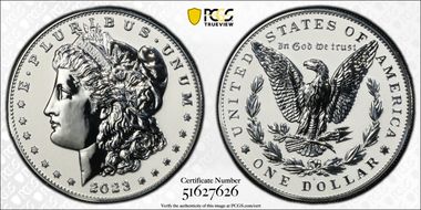 2023-S $1 Morgan Dollar Rev PR Two-Coin Reverse Proof Set PR69