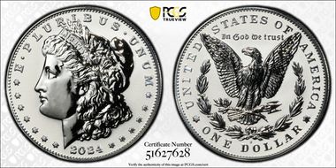 2024-S $1 Morgan Dollar Rev PR Two-Coin Reverse Proof Set PR69