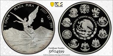 2007-Mo Onza Libertad Ag PR69DCAM