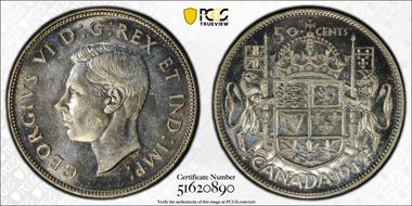 1947 50C Straight 7, Maple Leaf MS64