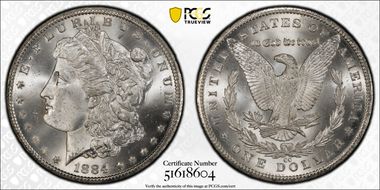 1884-CC $1 MS64+ 