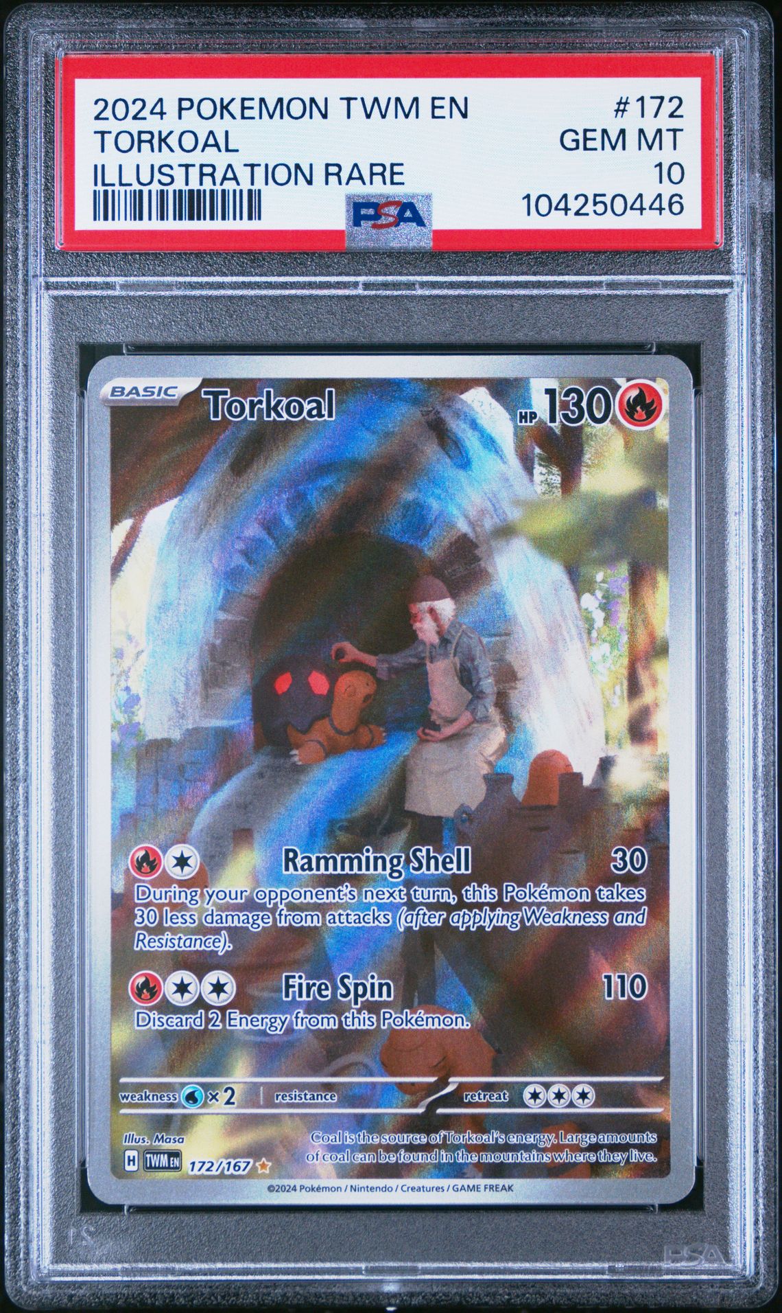 2024 Pokemon POKEMON TWM EN-TWILIGHT MASQUERADE ILLUSTRATION RARE #172 Torkoal front
