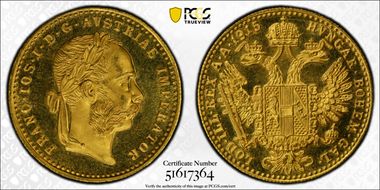 "1915" Ducat Restrike KM-2267  Au MS64