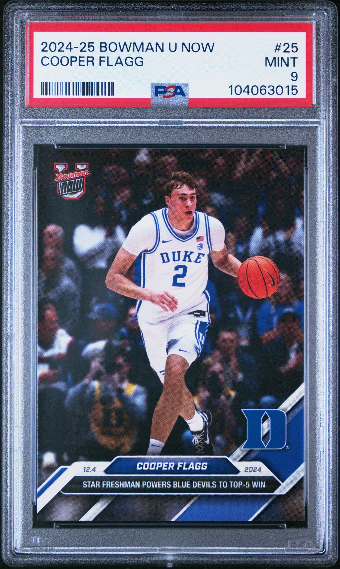 2024-25 Bowman U Now Cooper Flagg #25 Mint 9 front