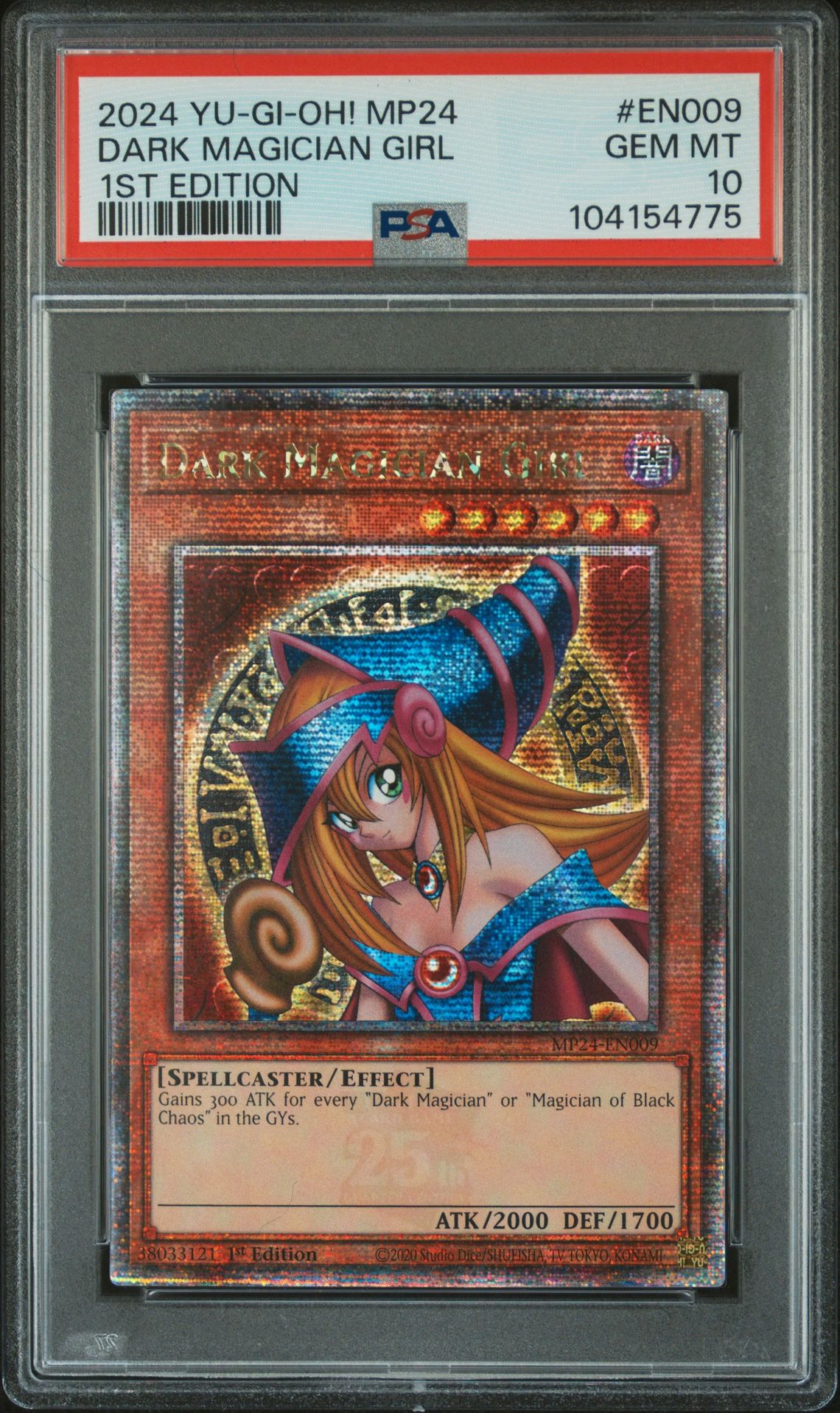 2024 Yu-Gi-Oh! YU-GI-OH! MP24-25TH ANNIVERSARY TIN: DUELING MIRRORS 1ST EDITION #EN009 Dark Magician Girl front