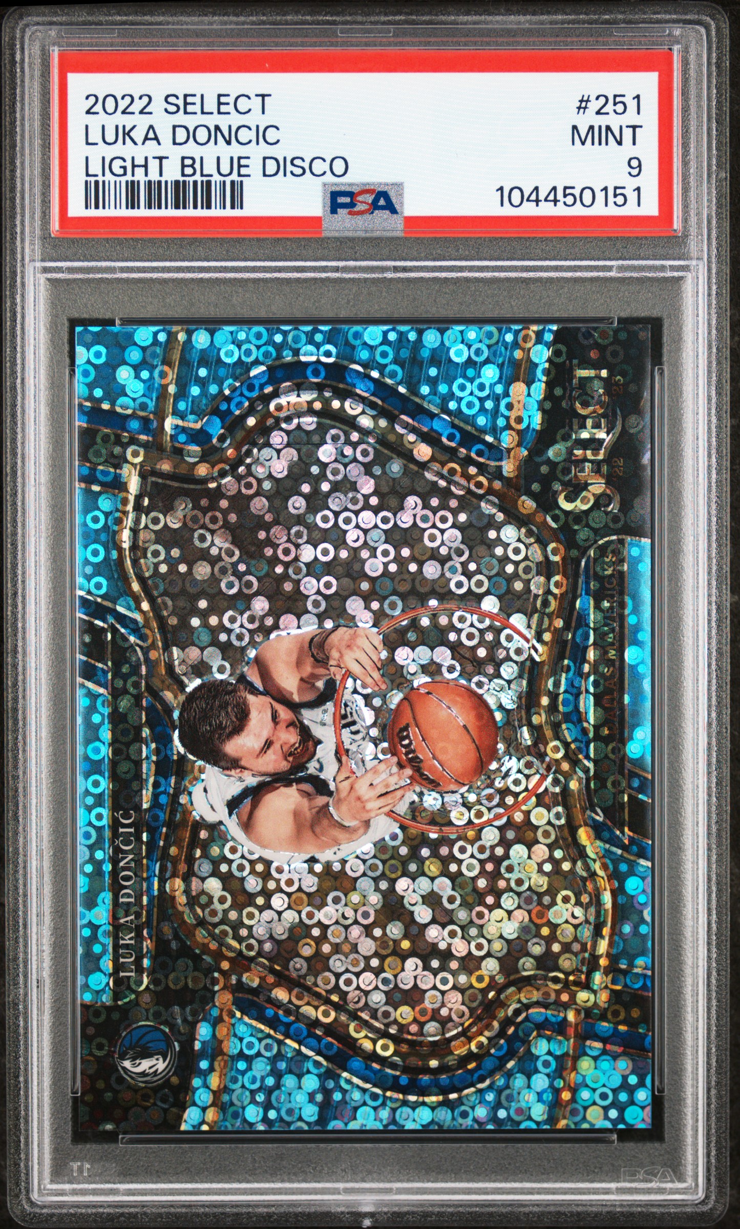 2022 Panini Select Luka Doncic #251 (Light Blue Disco) Mint 9 front
