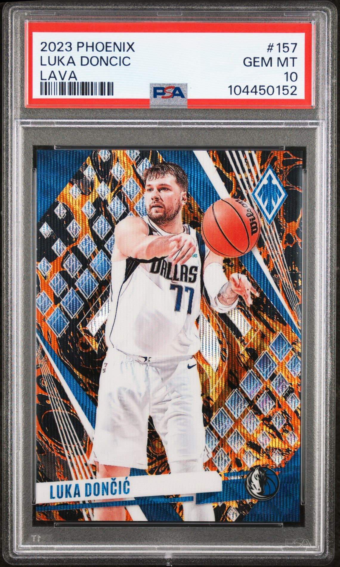 2023 Panini Phoenix Luka Doncic #157 (Lava) Gem Mt 10 front