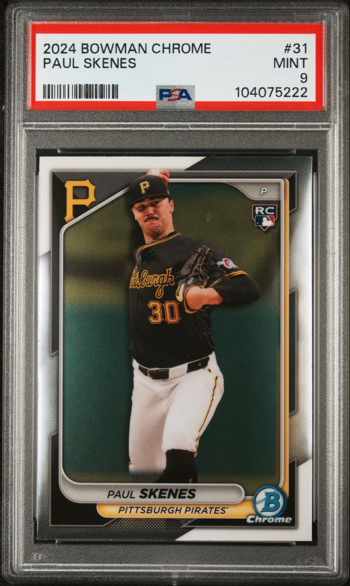 2024 Bowman Chrome Paul Skenes #31 Mint 9 front
