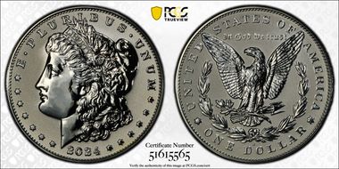 2024-S $1 Morgan Dollar Rev PR Two-Coin Reverse Proof Set PR69
