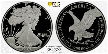 2025-W $1 Silver Eagle PR70DCAM
