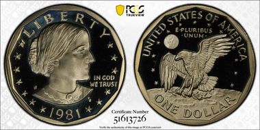 1981-S SBA$1 Type 2 PR69DCAM