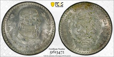 1959-Mo Peso KM-459 MS65