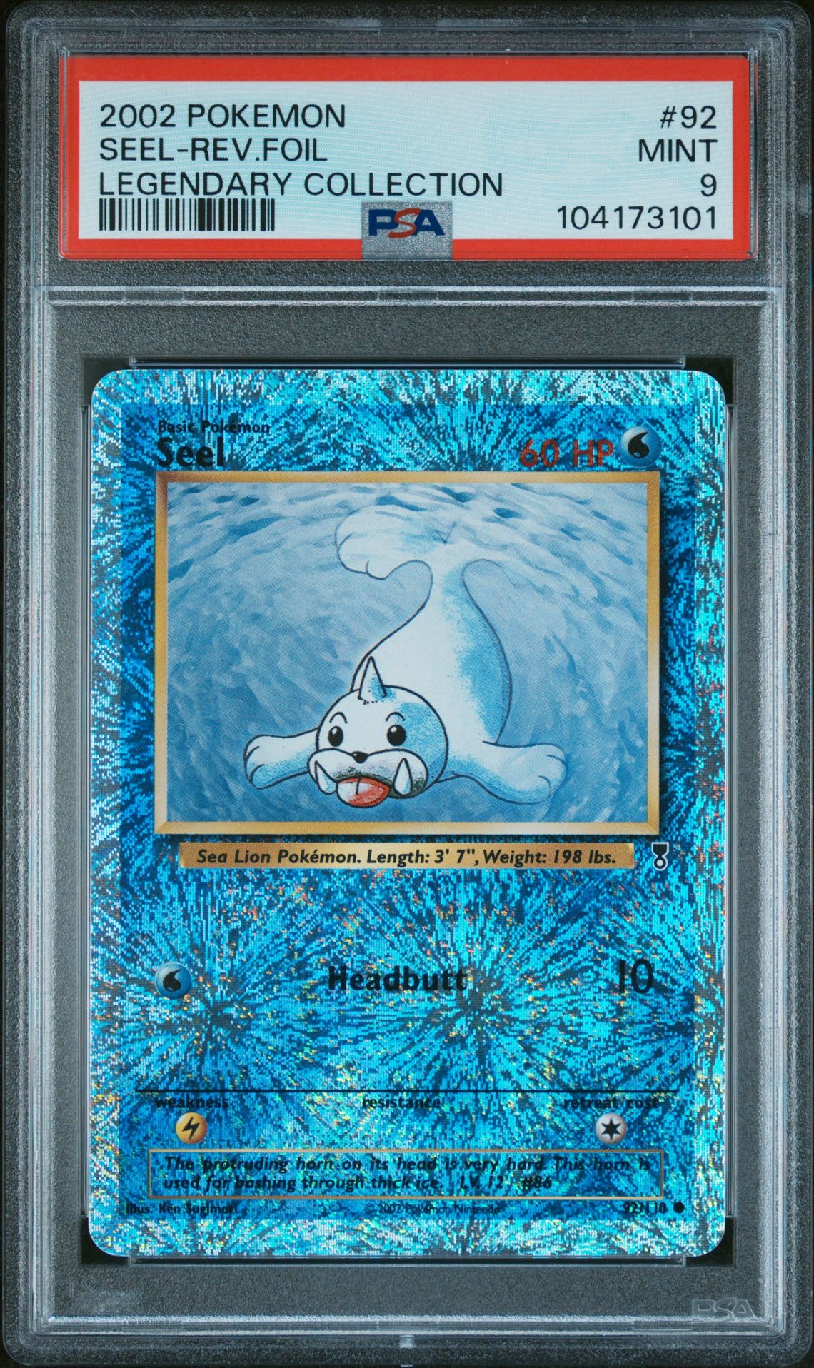 2002 Pokemon POKEMON LEGENDARY COLLECTION #92 Seel-Rev.Foil front
