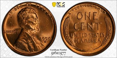 1950-D 1C MS66RD