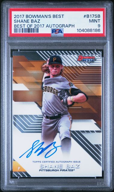 2017 Bowman BOWMAN'S BEST BEST OF 2017 AUTOGRAPH #B17SB Shane Baz front