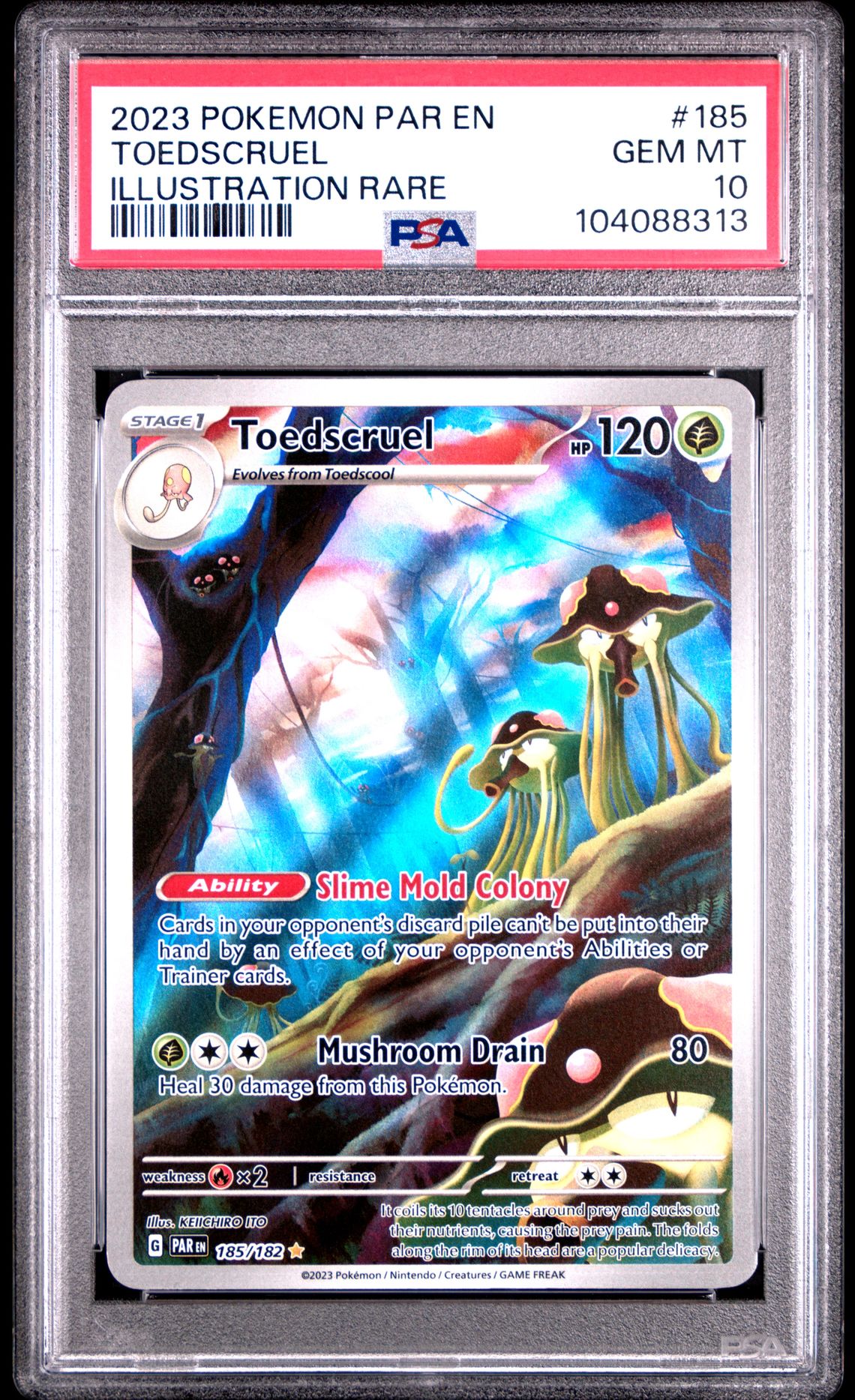 2023 Pokemon POKEMON PAR EN-PARADOX RIFT ILLUSTRATION RARE #185 Toedscruel front