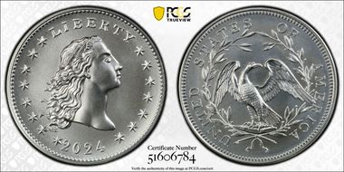 2024 Medal Flowing Hair Ag 230th Anniversary MS70