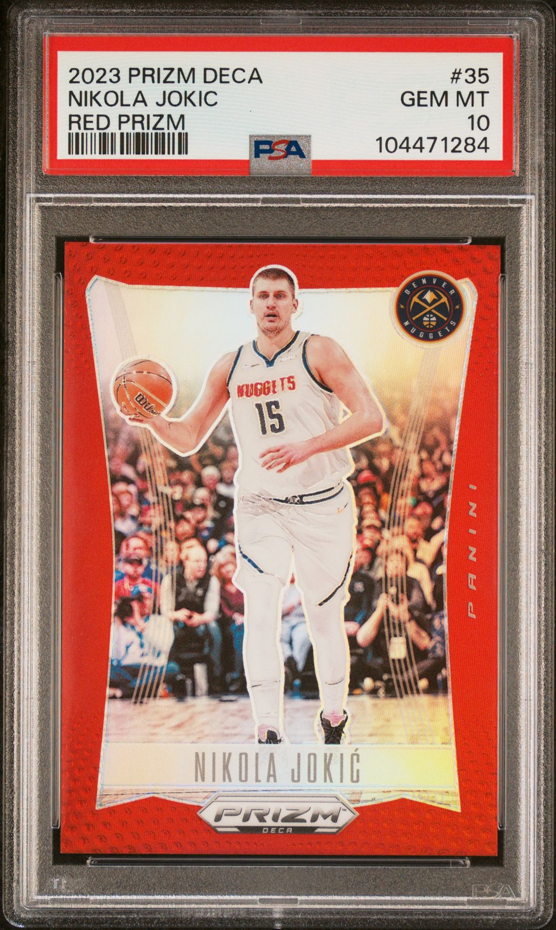 2023 Panini PANINI PRIZM DECA RED PRIZM #35 Nikola Jokic front