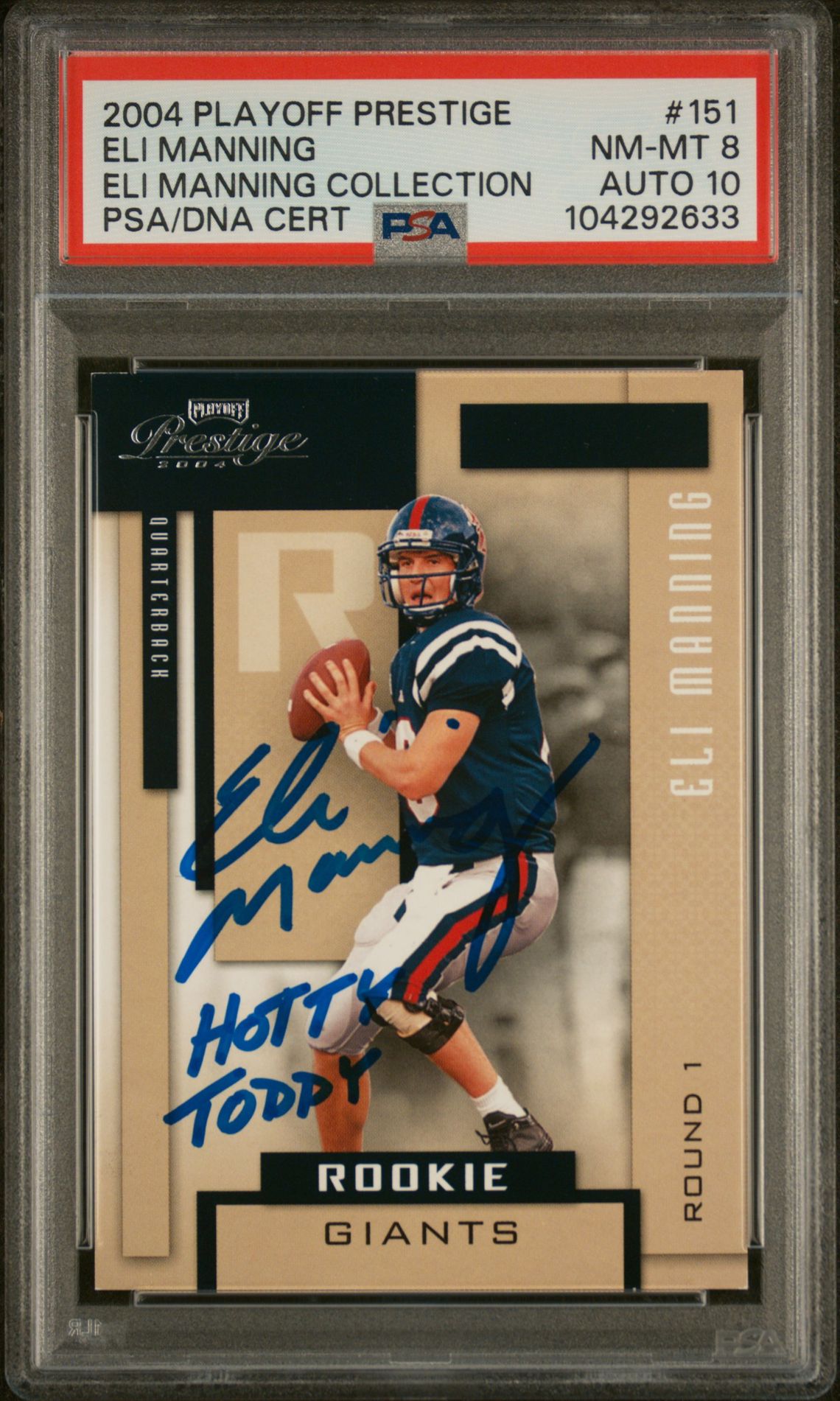 2004 PLAYOFF PRESTIGE ELI MANNING COLLECTION #151 Eli Manning front