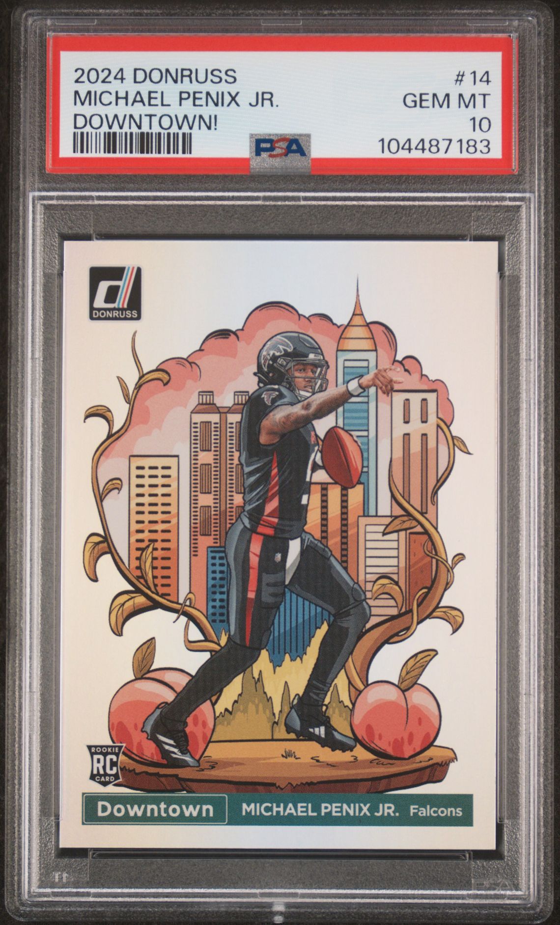 2024 Panini Donruss Downtown! Michael Penix Jr. #14 Gem Mt 10 front