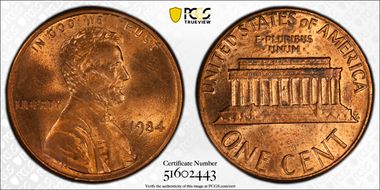 1984 1C Doubled Die Obverse MS64RD