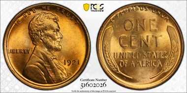 1921 1C MS67RD