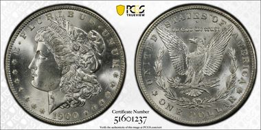 1900-O $1 VAM 15, Doubled Stars MS66