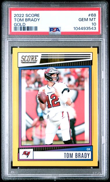 2022 Panini Score Tom Brady #68 (Gold) Gem Mt 10 front
