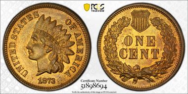 1873 1C Open 3 MS65RB