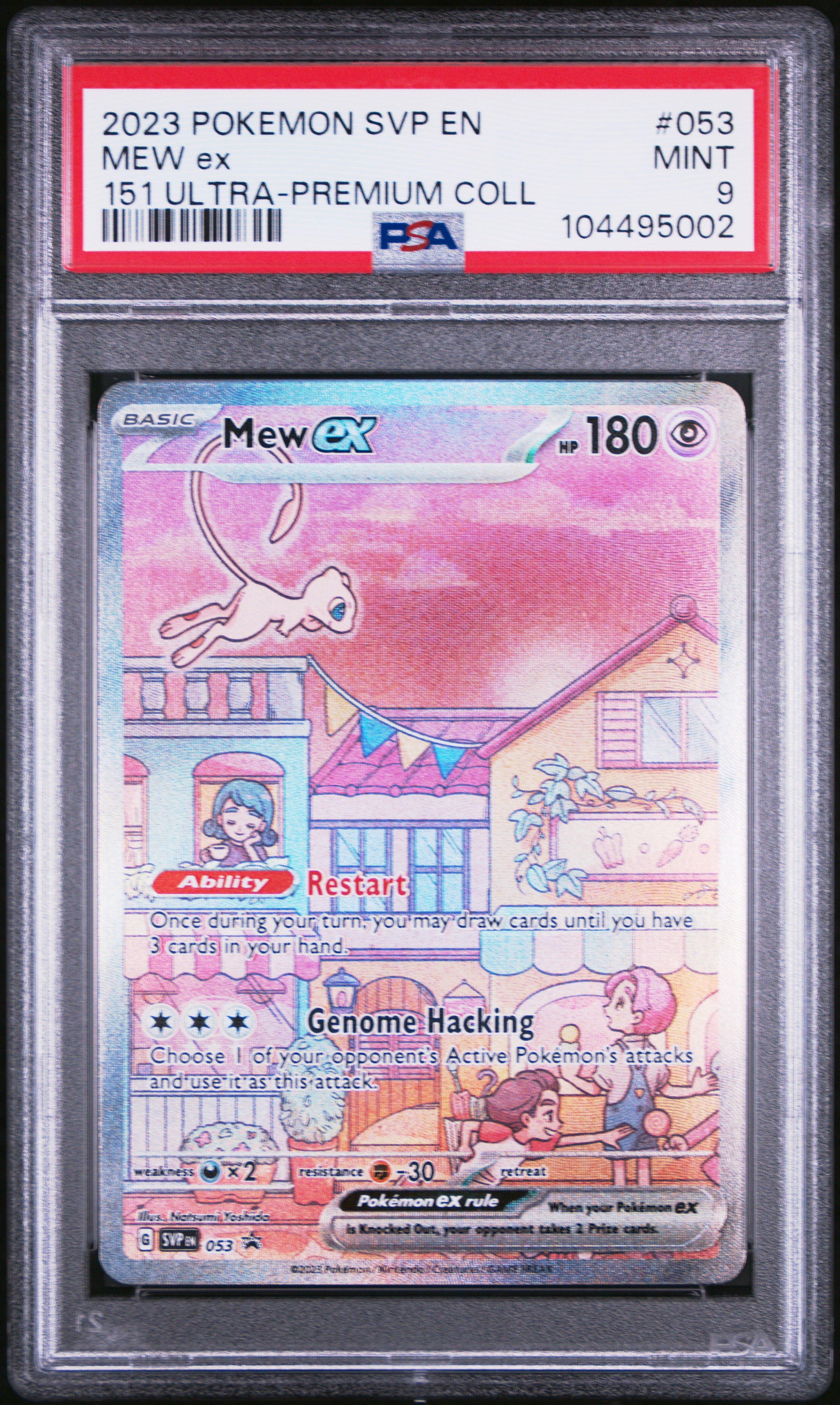2023 #053 Mew EX PSA 9 Svp EN-SV Black Star Promo
