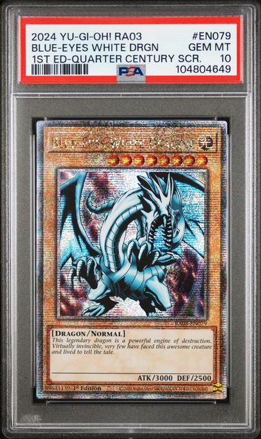 2024 Yu-Gi-Oh! YU-GI-OH! RA03-QUARTER CENTURY BONANZA Blue #EN079 Blue-Eyes White Drgn front