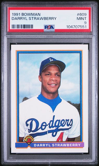 1991 Bowman #609 Darryl Strawberry front