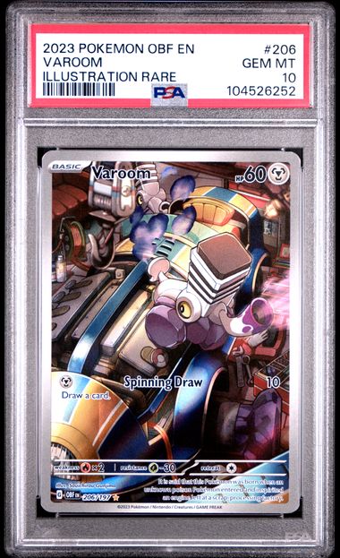 Pokemon - 2023 Varoom Illustration Rare #206 Obf En-Obsidian Flames PSA 10