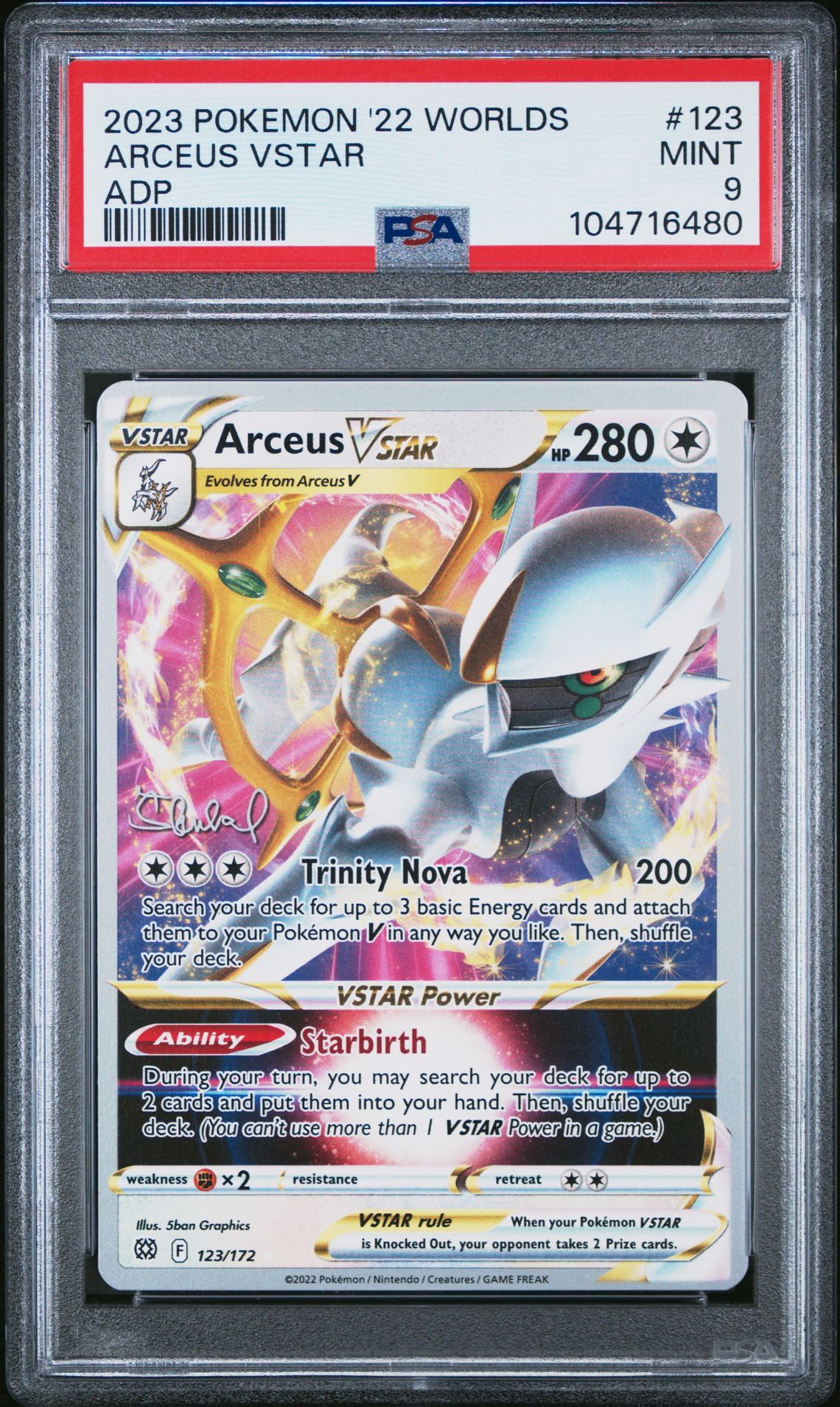 2023 Pokemon POKEMON 2022 WORLD CHAMPIONSHIPS DECK: ADP #123 Arceus Vstar front