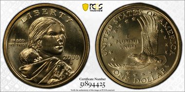 2000-D SAC$1 Millennium Set MS66