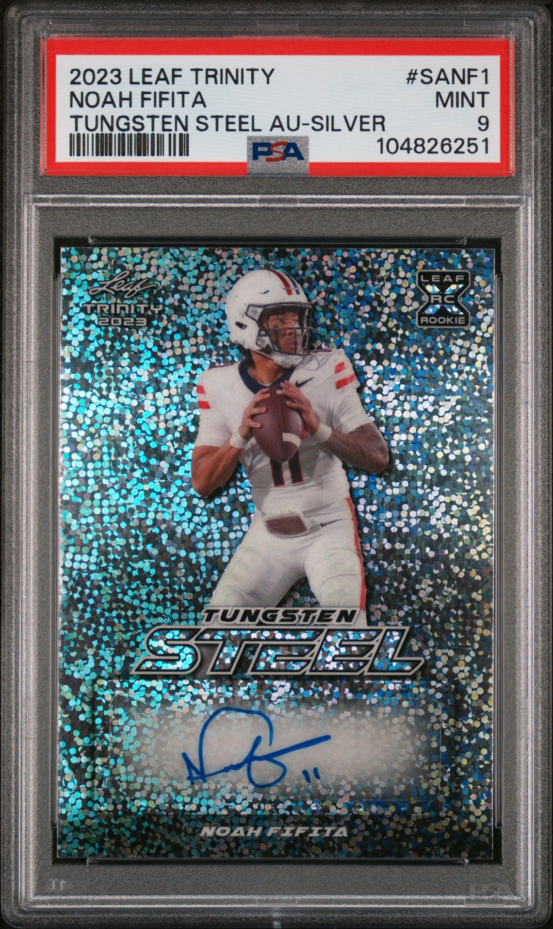 2023 Leaf LEAF TRINITY TUNGSTEN STEEL AUTOGRAPHS SILVER #SANF1 Noah Fifita front