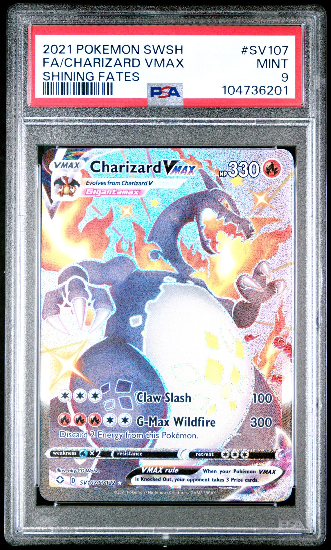 2021 Pokemon POKEMON SWORD & SHIELD SHINING FATES #SV107 Fa/Charizard Vmax front