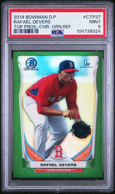 2014 Bowman Bowman Draft Green Refractor #CTP37 Rafael Devers front