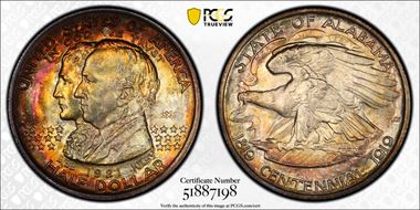 1921 50C Alabama, 2X2 MS67+