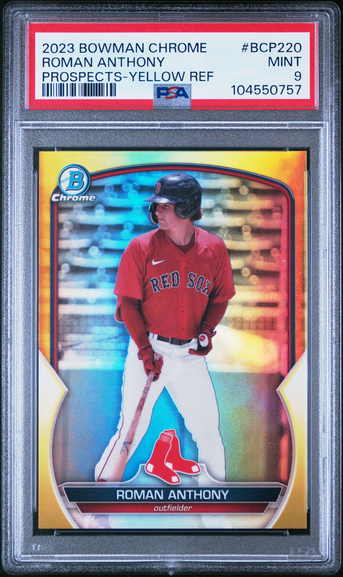 2023 Bowman BOWMAN CHROME PROSPECTS YLW REF #BCP220 Roman Anthony front