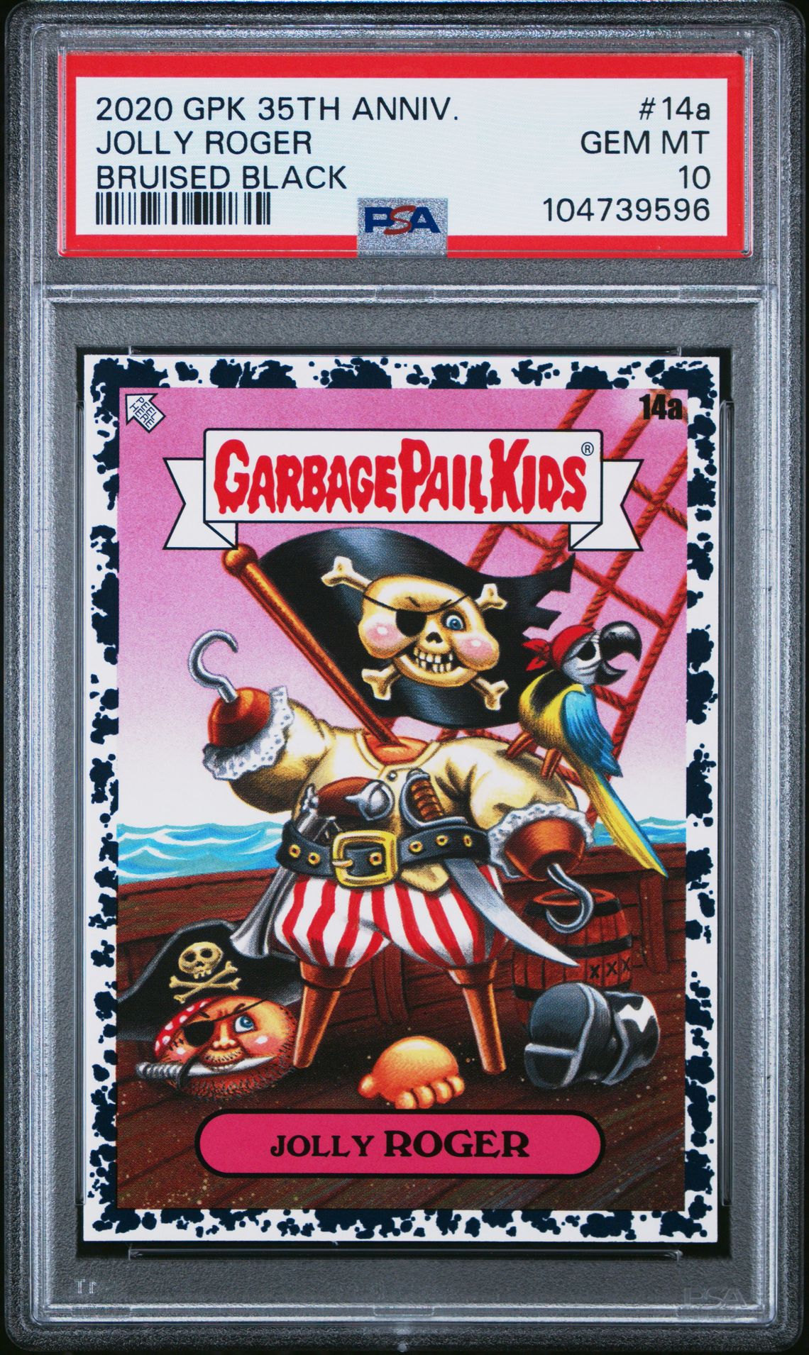 2020 Garbage Pail Kids GARBAGE PAIL KIDS 35TH ANNIVERSARY Black #14A Jolly Roger front
