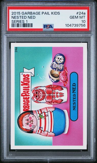 2015 Topps Garbage Pail Kids #24A Nested Ned front