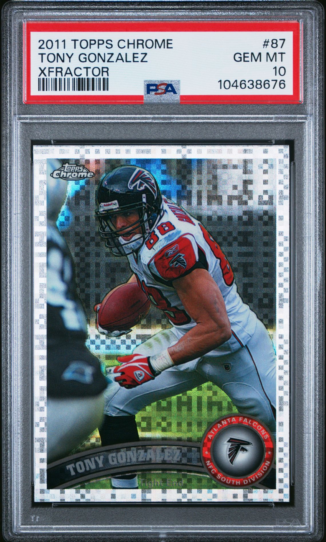 2011 Topps TOPPS CHROME Xfractor #87 Tony Gonzalez front