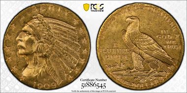1909-D $5 MS63