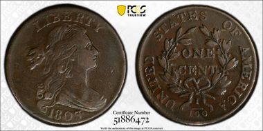 1803 1C Small Date, Small Fraction VF30BN