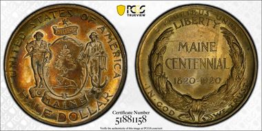 1920 50C Maine MS64