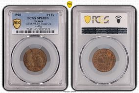 1920 P1 Fr GEM-95.10 Essai Cu SP63BN