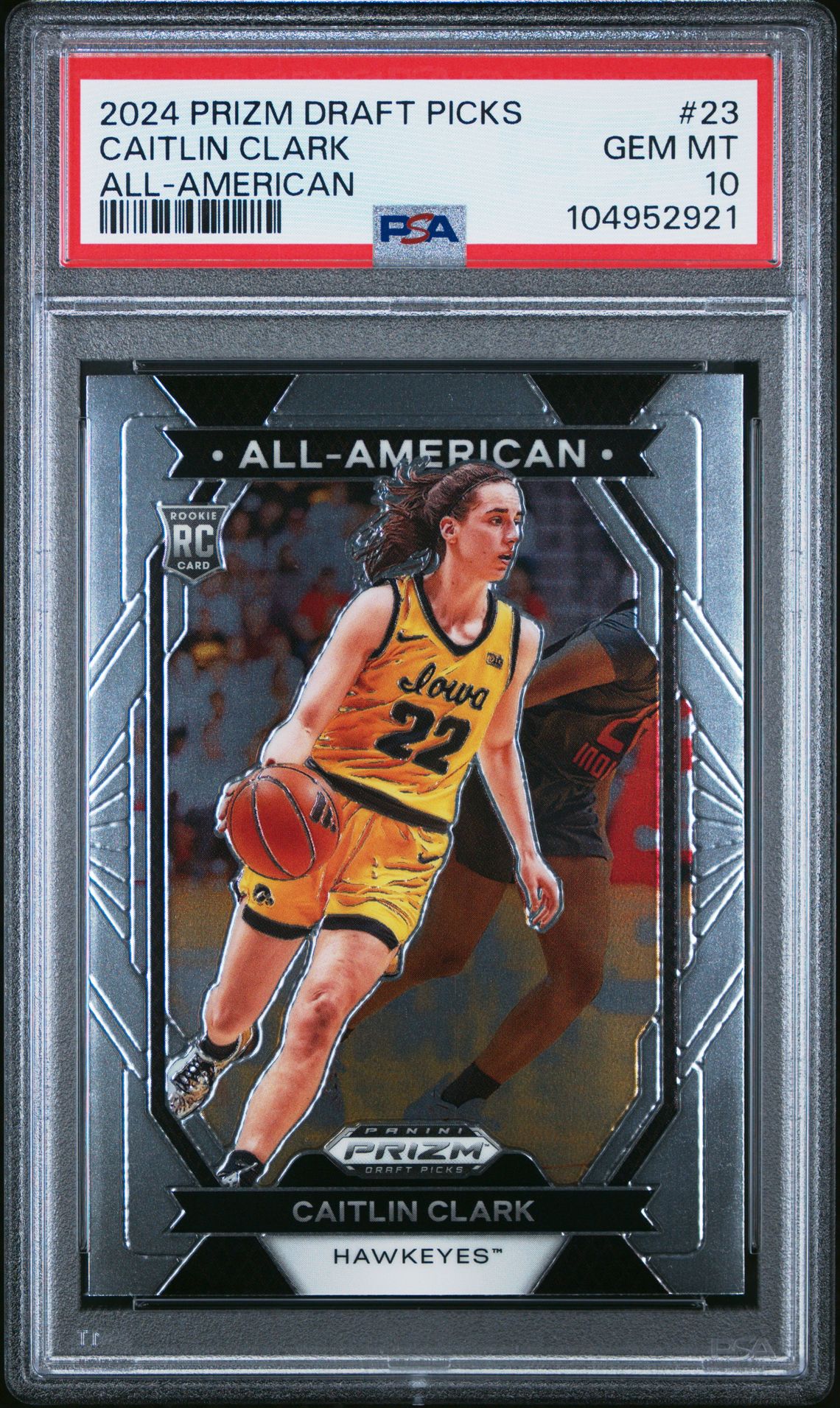2024 Panini PANINI PRIZM DRAFT PICKS ALL-AMERICAN ALL-AMERICAN-BLUE WAVE #23 Caitlin Clark front