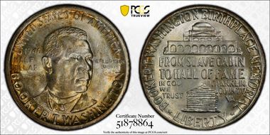 1946 50C Booker T. Washington MS67