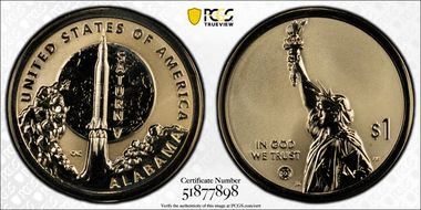 2024-S $1 American Innovation AL Rev PR Saturn V First Strike PR70